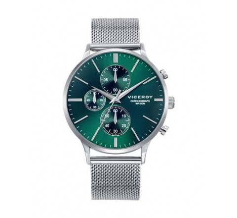 RELOJ VICEROY CAJA Y ARMIS ACERO ESFERA VERDE 401499-67