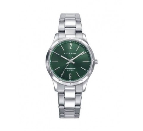 RELOJ VICEROY CAJA Y ARMIS ACERO ESFERA VERDE 401342-65