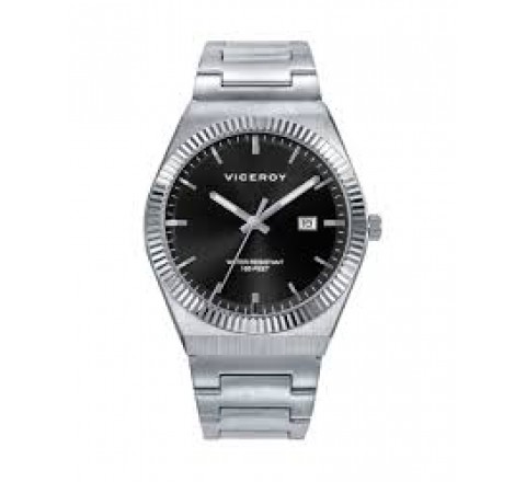 RELOJ VICEROY CAJA Y ARMIS ACERO ESFERA NEGRA 401433-57