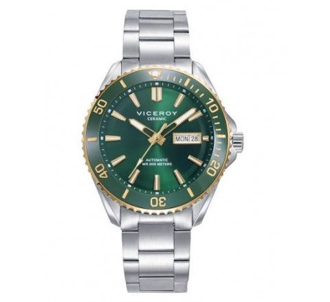 RELOJ VICEROY AUTOMATICO CAJA ARMIS ACERO ESF VERDE 41181-67