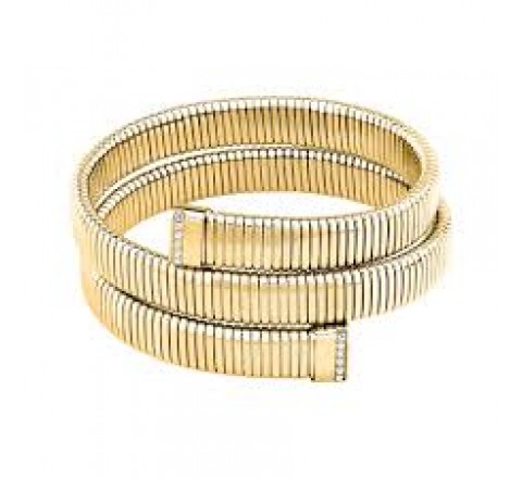 PULSERA MORELLATO ACERO DORADO SEMIRIGIDA SAZP23