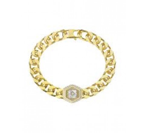 PULSERA GUESS ACERO DORADO CIRCONITAS JUMB06007JWYGS