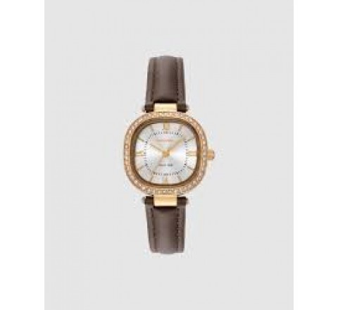 RELOJ RADIANT CAJA DORADA CORREA PIEL MARRON RA704202