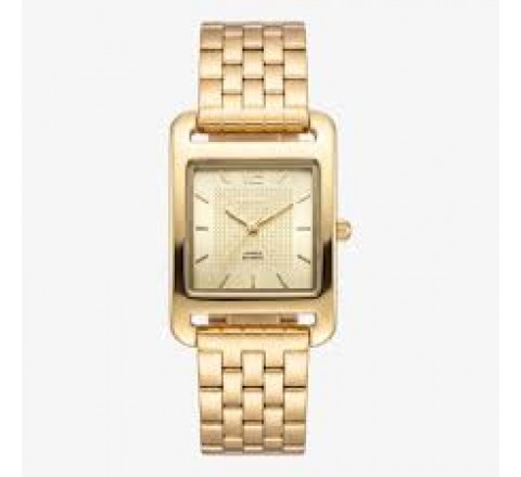 RELOJ RADIANT CAJA Y ARMIS DORADO CUADRADO RA711204