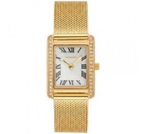 RELOJ RADIANT CAJA Y ARMIS DORADO CUADRADO RA701206