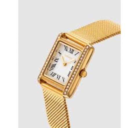 RELOJ RADIANT CAJA Y ARMIS DORADO CUADRADO RA701206