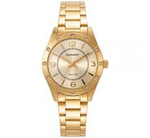 RELOJ RADIANT CAJA ARMIS DORADO REDONDO RA708204