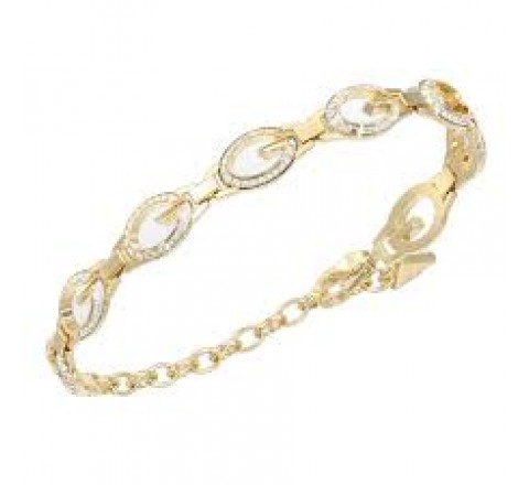 PULSERA GUESS ACERO DORADO CIRCONITAS JUBB06341JWYGS