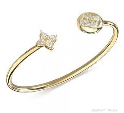 PULSERA GUESS ACERO DORADO RIGIDA CIRCONITAS JUBB06472JWYGS