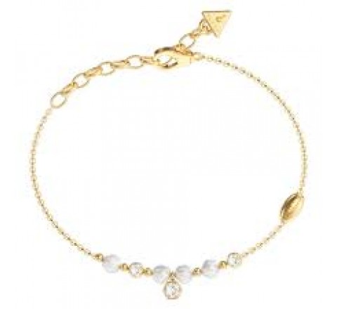 PULSERA GUESS ACERO DORADO PERLAS JUBB06481JWYGS
