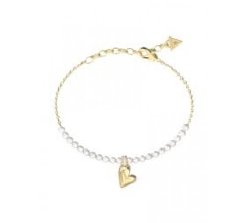 PULSERA GUESS ACERO DORADO PERLAS JUBB06455JWYGS