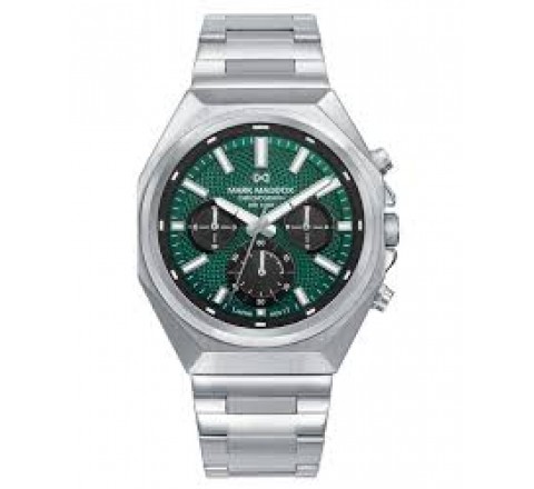 RELOJ MARK MADDOX CAJA Y ARMIS ACERO ESFERA VERDE HM1038-67