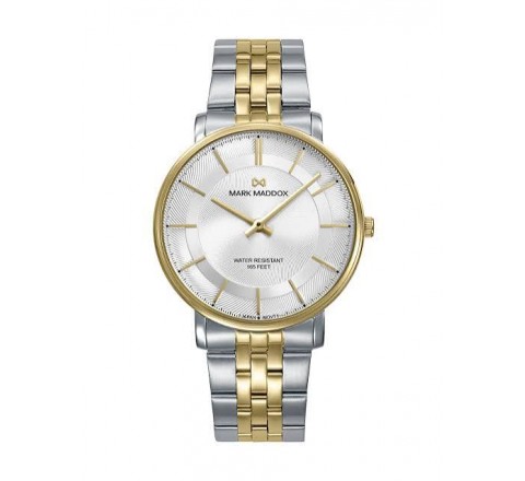 RELOJ MARK MADDOX CAJA Y ARMIS BICOLOR DORADO HM1041-87