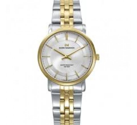 RELOJ MARK MADDOX CAJA Y ARMIS BICOLOR DORADO MM1042-87