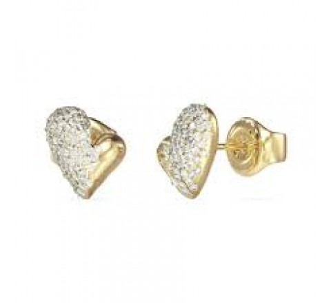 PENDIENTES GUESS ACERO DORADO CIRCONITAS JUBE06453JWYGT-U
