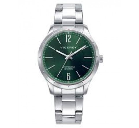 RELOJ VICEROY CAJA Y ARMIS ACERO ESFERA VERDE 401493-65
