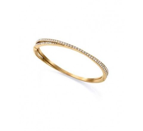PULSERA VICEROY ACERO DORADO Y CRISTAL RIGIDA 14189P01012