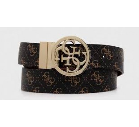 CINTURON GUESS NOELLE M MARRON HEBILLA DORADA BW9166P4235