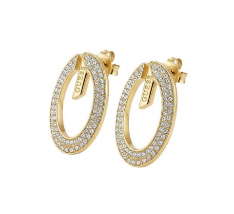 PENDIENTES GUESS ACERO DORADO CIRCONITAS JUBE06334JWYGT-U