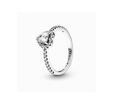 ANILLO PANDORA PLATA CORAZON CIRCONITA 198421C01-56 Nº16