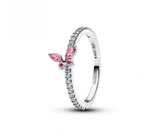 ANILLO PANDORA PLATA MARIPOSA PIEDRAS ROSA Nº10 194269C02-50