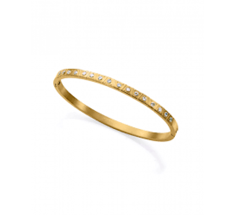 PULSERA VICEROY RIGIDA ACERO DORADO CIRCONITAS 14187P01012