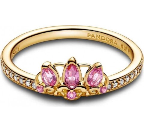 ANILLO PANDORA PLATA DORADA PRINCESA RAPUNZEL 163651C01-50