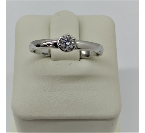 ANILLO BRILLANTE 0,10KT ORO BLANCO 18KT 08932341SFB