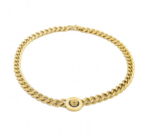 COLLAR GUESS ACERO DORADO CABEZA LEON JUMN01313JWYGBKT-U