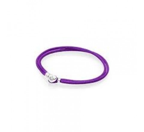 PULSERA PANDORA HILO LILA BROCHE PLATA 16CM 590749CPE-S1