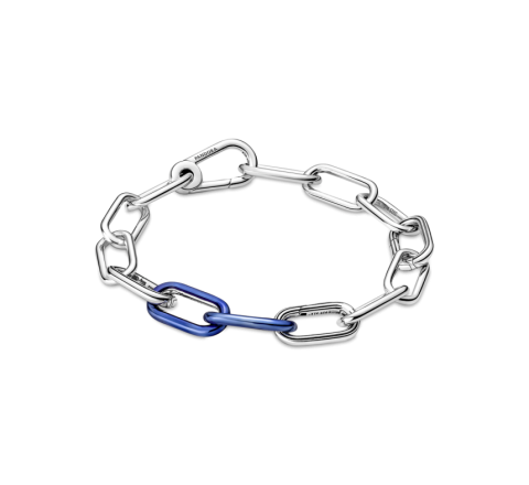 LINK DOBLE PANDORA ME PLATA ESMALTE AZUL ELECTRICO 799663C01