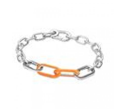 LINK DOBLE PANDORA ME PLATA NARANJA BRILLANTE 791971C01
