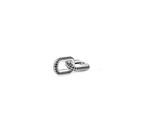 LINK DOBLE PANDORA ME PLATA EN PAVE NEGRO 799660C03