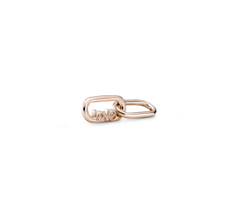 LINK PANDORA ME CON PALABRA LOVE PLATA ROSADA 789686C00