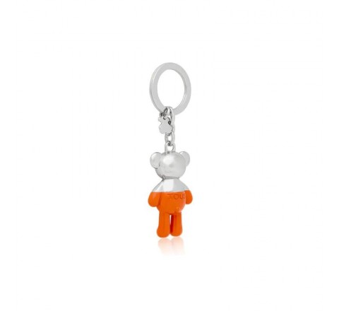 LLAVERO TOUS METAL TEDDY BEAR PLATA-NARANJA 2001667409