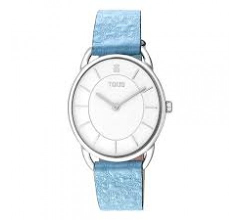 RELOJ TOUS ESFERA OVAL ACERO CORREA AZUL 200351018