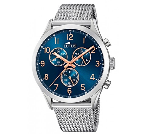 RELOJ LOTUS CRONO CAJA Y ARMIS ACERO ESFERA AZUL 18637/3