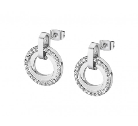 PENDIENTES LOTUS ACERO REDONDO CIRCONITAS LS2176/4/1
