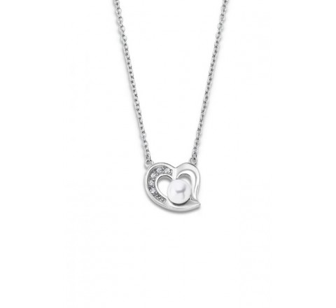 COLLAR LOTUS STYLE ACERO PERLA LS1993-1/1