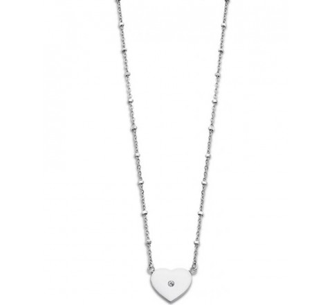 COLLAR LOTUS LS2033/1/1 ACERO CORAZON UNA CIRCONITA