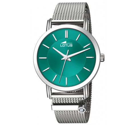 RELOJ LOTUS CAJA Y ARMIS ACERO ESFERA VERDE 18737/6