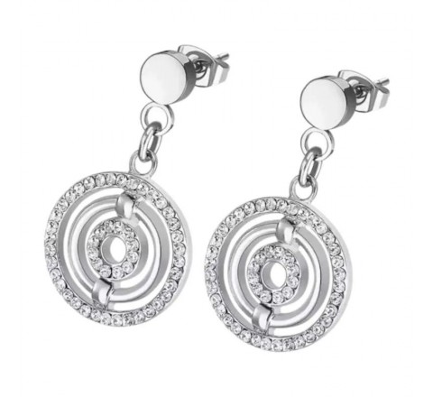 PENDIENTES LOTUS STYLE ACERO CIRCONITAS LS1950-4/1