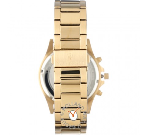 RELOJ MASERATI ACERO DORADO 44MM BISEL VERDE R8873640005