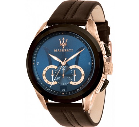 RELOJ MASERATI R8871612024 CORREA MARRON CAJA ROSADA