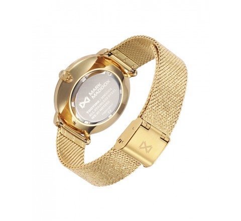 RELOJ MARK MADDOX CAJA Y ARMIS ACERO DORADO MM1004-53