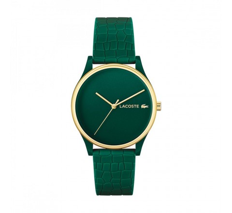 RELOJ LACOSTE CAJA VERDE Y CORREA SILICONA VERDE 2001247