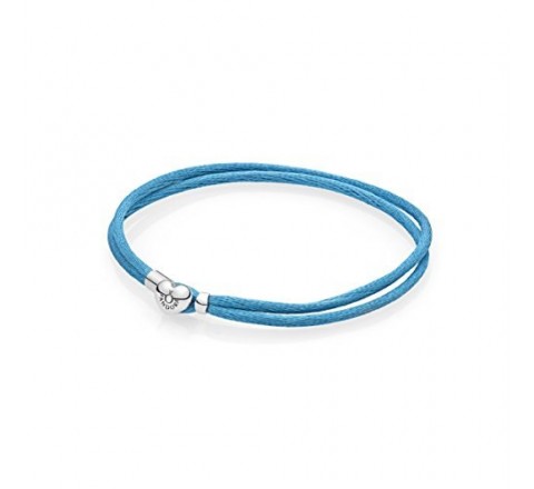 PULSERA PANDORA HILO AZUL CELESTE 16CM 590749CTQ-S1