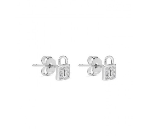 PENDIENTES PLATA CANDADO CIRCONITAS PE4597