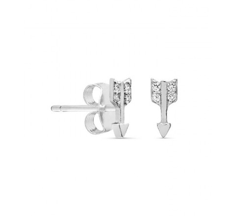 PENDIENTES PLATA FLECHA CON CIRCONITAS PE5361