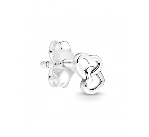 PENDIENTE PANDORA ME 298543C00 PLATA CORAZONES LISOS JUNTOS